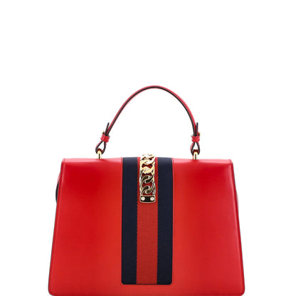 Gucci Sylvie Top Handle Bag Leather Medium