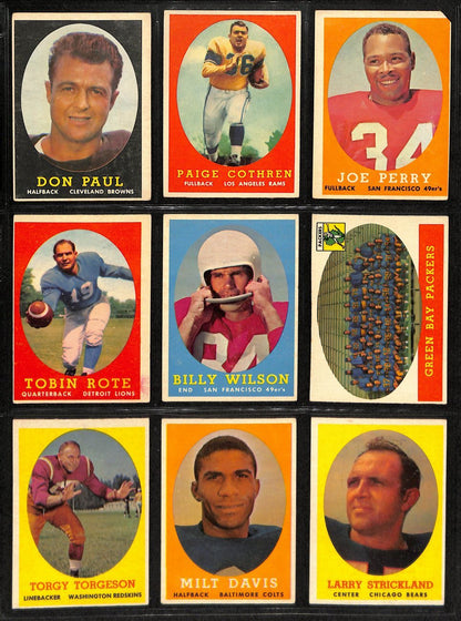 1958 Topps Football Card Complete Set (1-132)