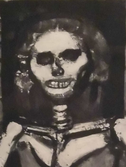 Georges Rouault "Les Fleurs du Mal: ??Skeletons" copperplate engraving Signed