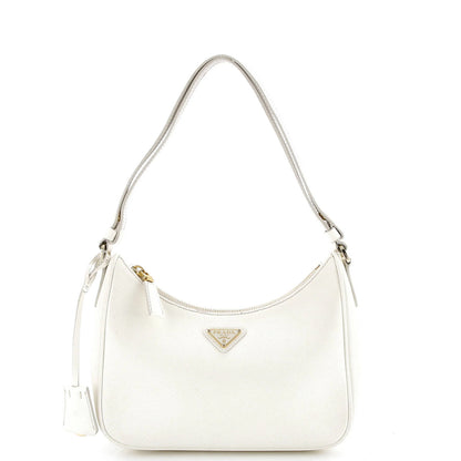 Prada Re-Edition Hobo Saffiano Leather Mini