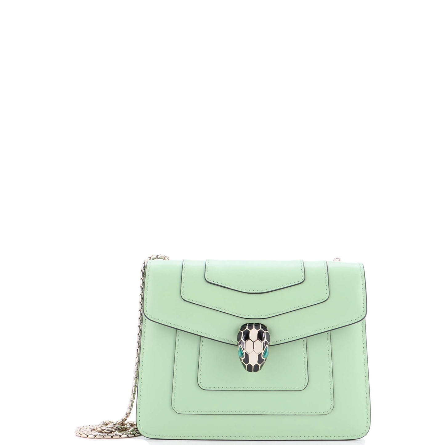 Bvlgari Serpenti Forever Square Shoulder Bag Leather Small