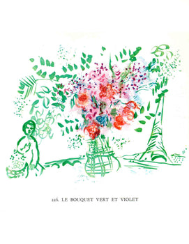 Marc Chagall Le Bouquet Vert Et Violet 