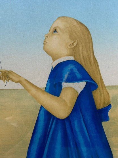 Avon Campana Lithograph Spring Girl With Balloon Framed Signed Numbered