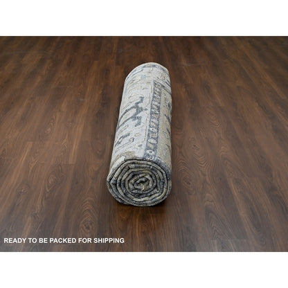 12'X14'9" Blue Bookshaish Design Wool Hand Knotted Oversize Oriental Rug
