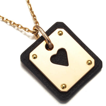 Hermes Necklace As De Coeur Heart Leather