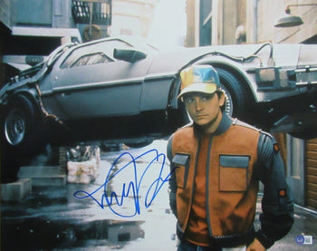 Michael J Fox Autographed 16X20 Photo Back To The