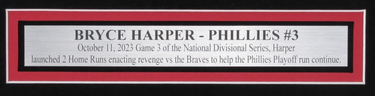 Bryce Harper Signed/Autographed 16X20 Photo Phillies Framed Fanatics 194058