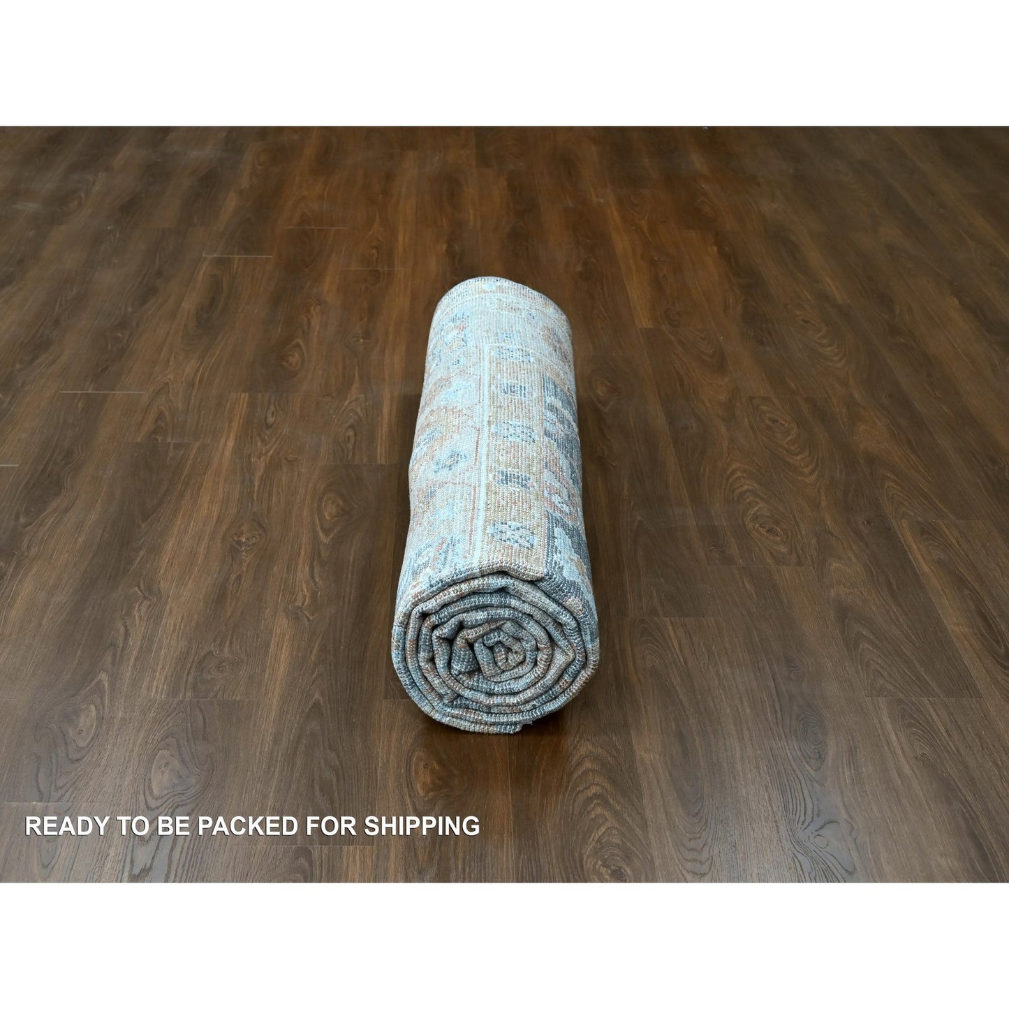 8'10"X12' Lead Gray Oushak Design Hand Knotted Pure Wool Oriental Rug