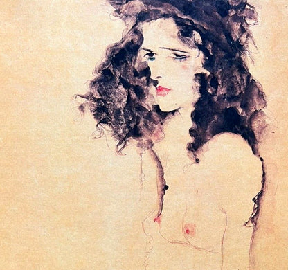 Egon Schiele Lithograph From An Painting Coa Signed In Pen Numbered