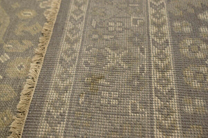 Handmade Brown Floral Oriental Rug Transitional