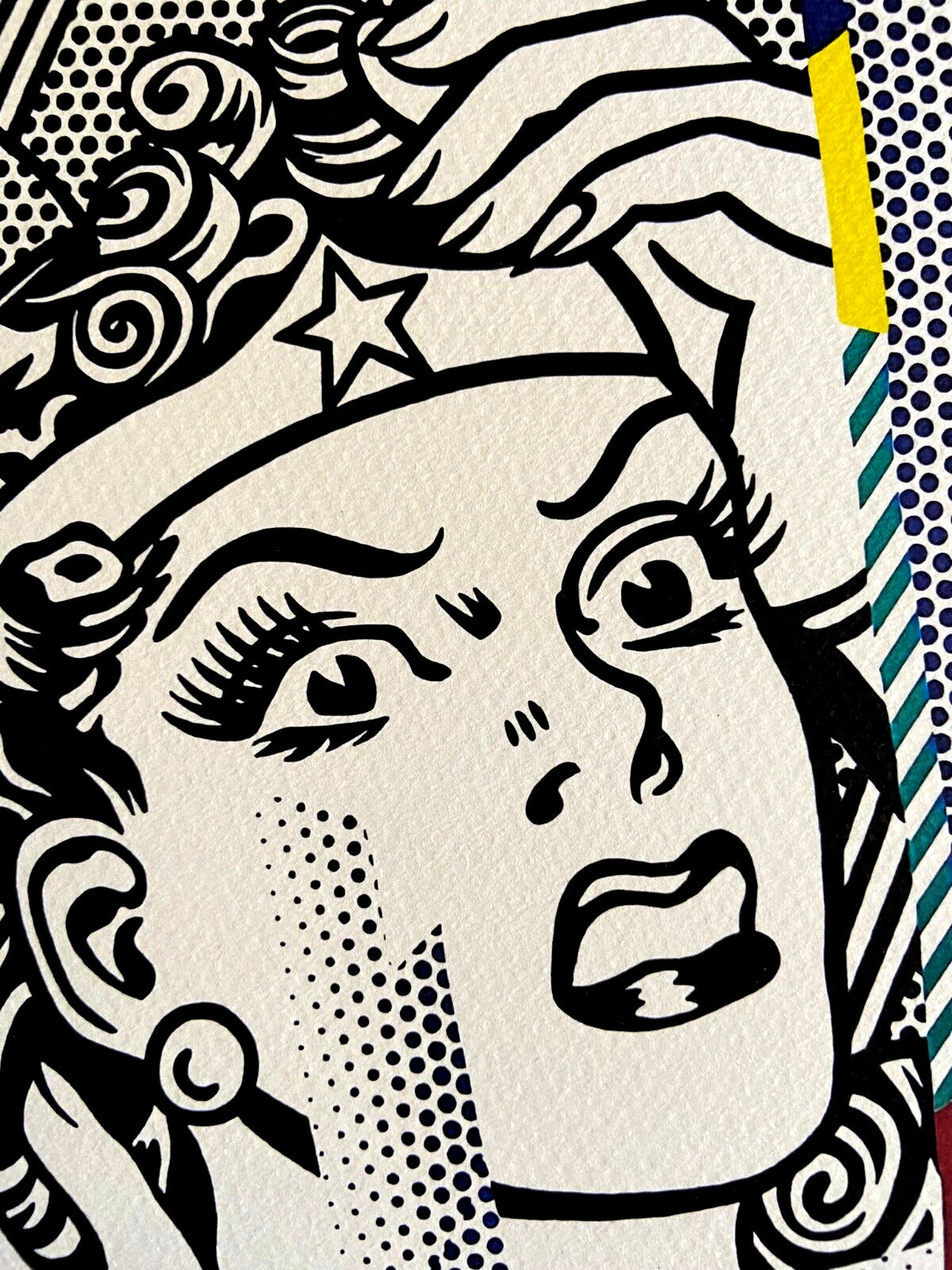 Roy Lichtenstein 'Wonder Woman' Lithograph Signed Numbered Coa