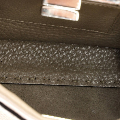 Fendi Selleria Peekaboo Bag Leather With Python Mini