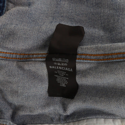 Balenciaga Women'S Logo Oversized Jacket Denim