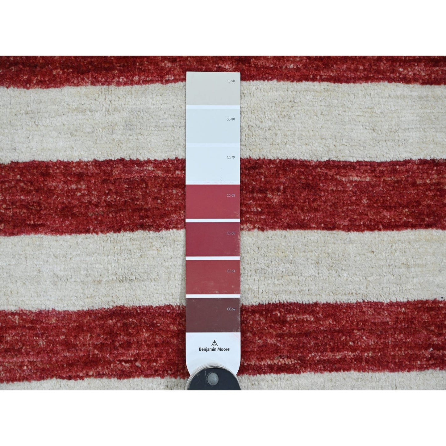 2'6"X4' Red Wall Hanging American Flag Hand Knotted All Wool Peshawar Rug