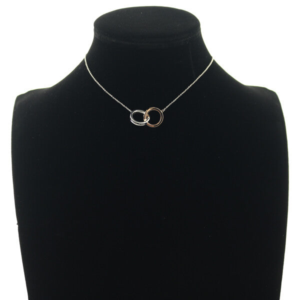 Tiffany&Co. Necklace 1837 Interlocking Circle 925 Sterling Silver/18K Pg