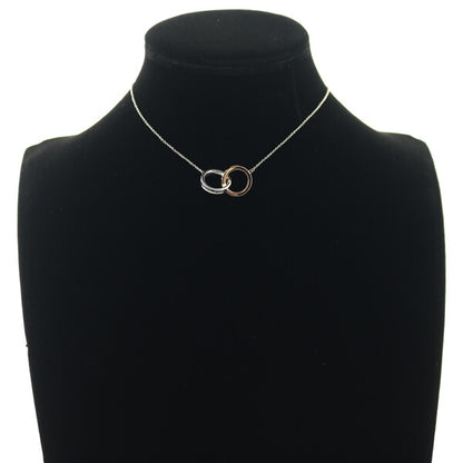 Tiffany&Co. Necklace 1837 Interlocking Circle 925 Sterling Silver/18K Pg