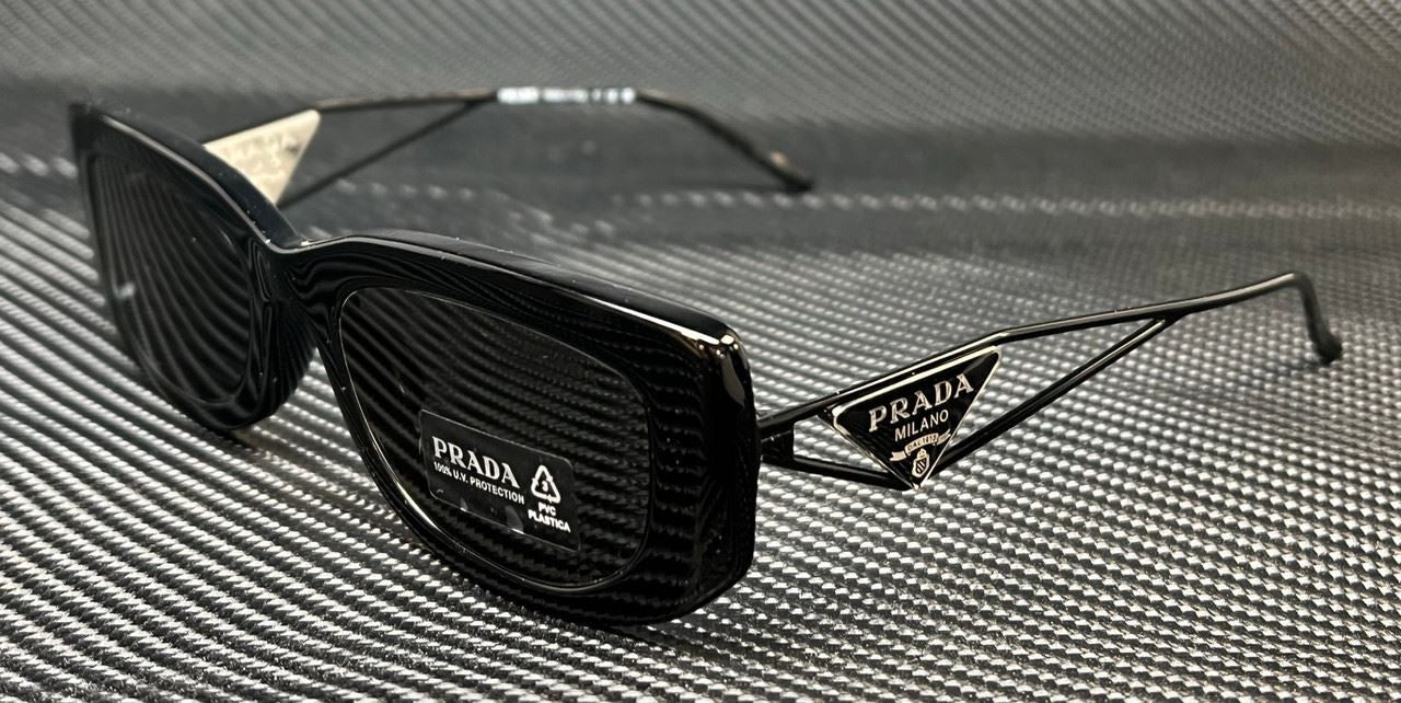Women's Black Grey Sunglasses Prada 14YS 1AB5S0 53 mm