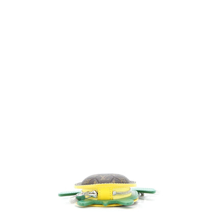 Louis Vuitton Turtle Pouch Bag Charm Monogram Canvas With Leather