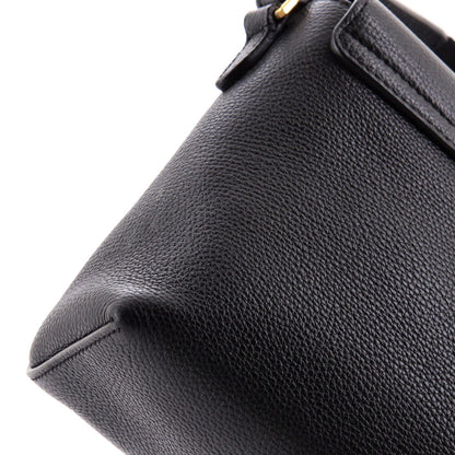 Burberry Note Crossbody Bag Leather With Vintage Check Canvas Medium