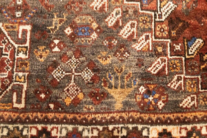 Tribal Vintage Oriental Rug Rusty Red Carpet