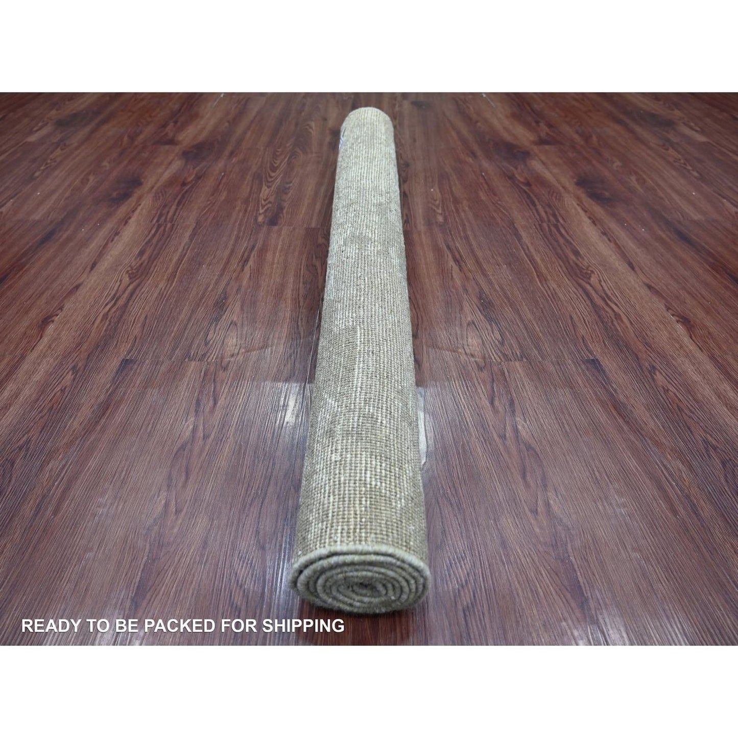 4'x6'2" Brown Modern Abstract Design Hand Knotted Wool Oriental Rug