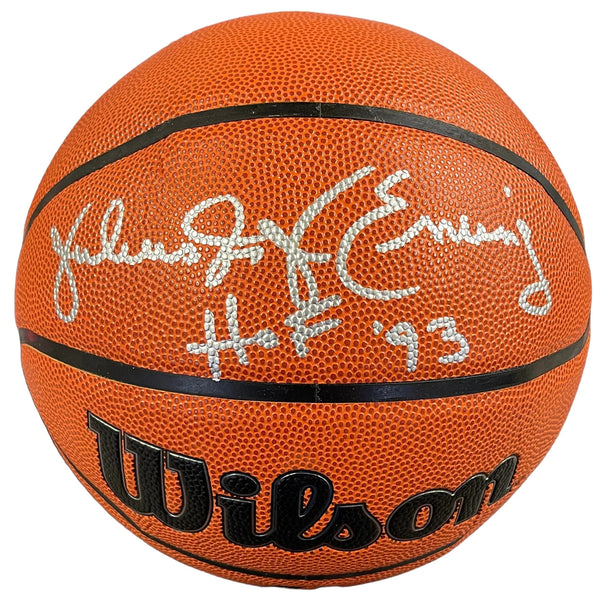 Julius Erving Dr. J "Hof 93" Autographed Wilson Basketball (Jsa)
