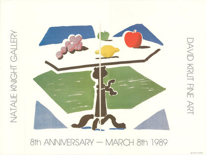 David Hockney Apple, Grapes, Lemon On A Table " Poster Pop Art Mu