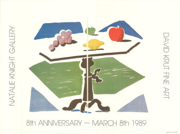 David Hockney Apple, Grapes, Lemon On A Table 