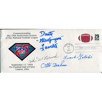Dante Glue Fingers Lavelli, Otto Graham, Frank Gatski, And Mike Mccormack Autogr