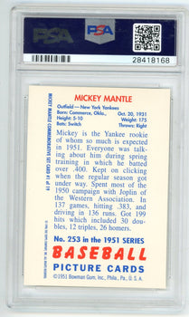 Mickey Mantle 1996 Topps 1951 Reprint #1 Psa 10