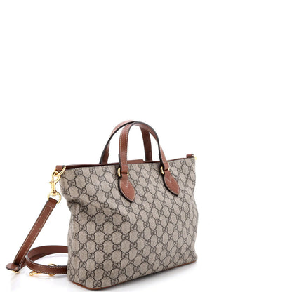 Small Gucci Convertible Soft Tote GG Coated Canvas with Leather