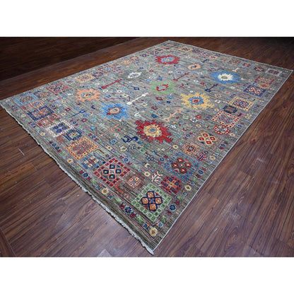 10'X14' Gray Mahal Large Elements All Over Aryana Collection Oriental Rug