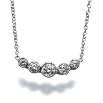 Tiffany&Co. Necklace Jazz Graduated Diamond 950 Platinum