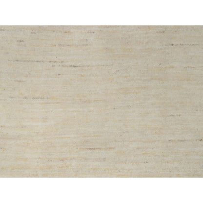 2'8"X16' White Modern Plain Design Pure Wool Hand Knotted Xl Runner Rug