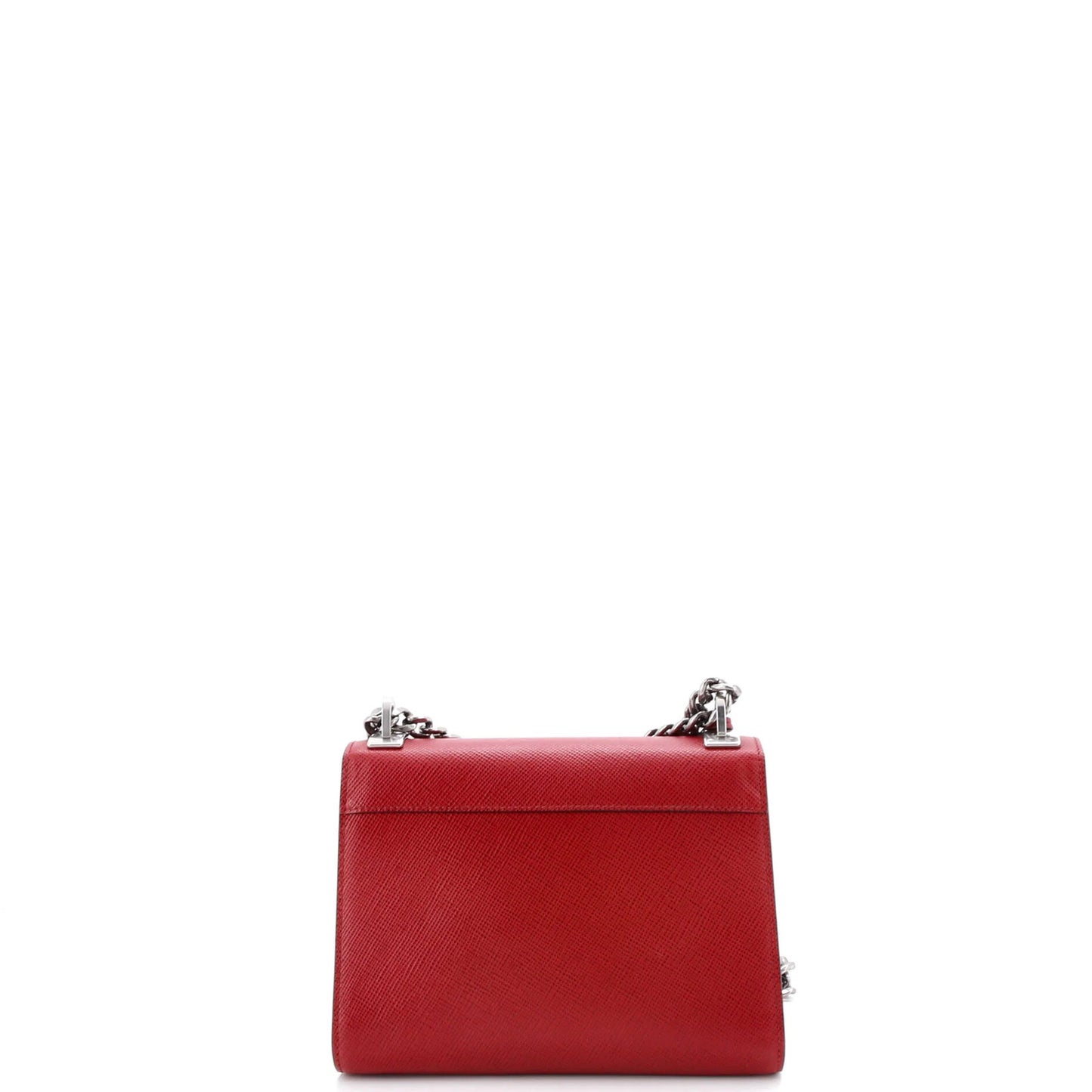 Prada Monochrome Shoulder Bag Embellished Saffiano Leather Small