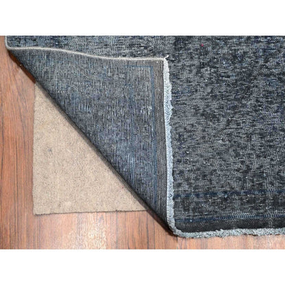9'3"X12'6" Zombie Gray Distressed Vintage Zoroastrian Karman Oriental Rug
