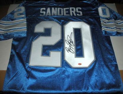 Barry Sanders Lion! Mounted Memories/Coa Signed