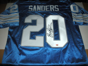 Barry Sanders Lion! Mounted Memories/Coa Signed