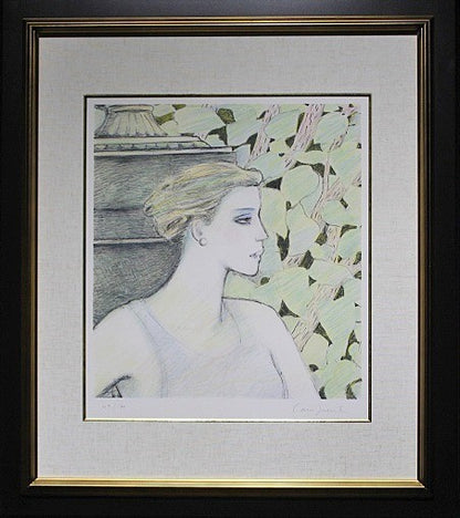 Jean-Pierre Cassigneul Lithograph Woman Signed Limited Edition Framed French Art