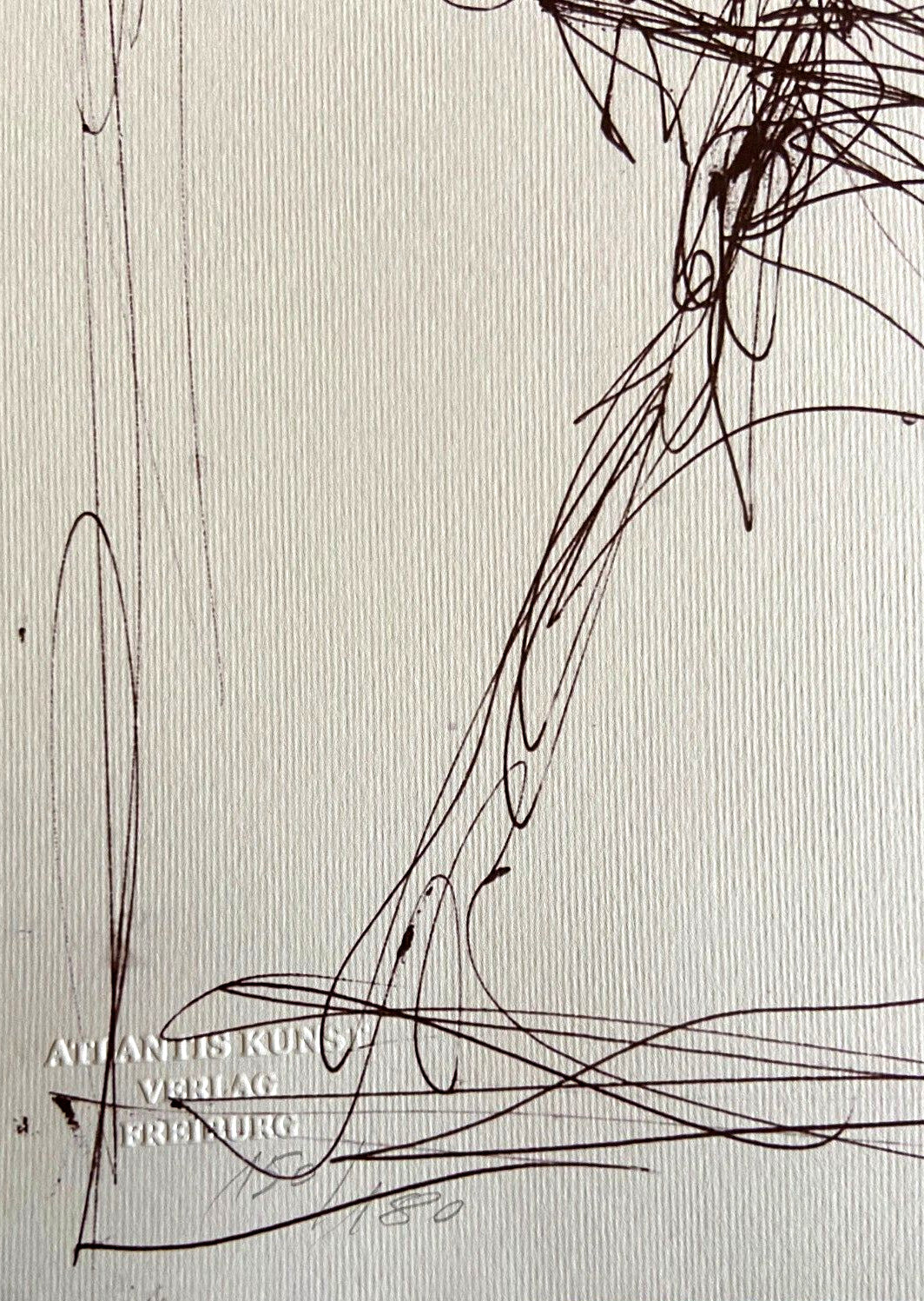Alberto Giacometti Lithograph Coa Signed Stamped Numbered 180 Ex