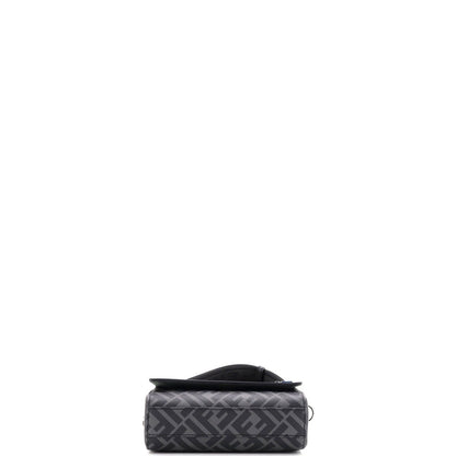 Fendi Ff Squared Compact Bag Zucca Coated Canvas And Leather