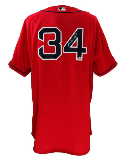 David Ortiz Hof Autographed Majestic Red 2007 Ws