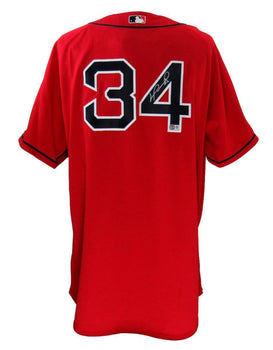 David Ortiz Hof Autographed Majestic Red 2007 Ws