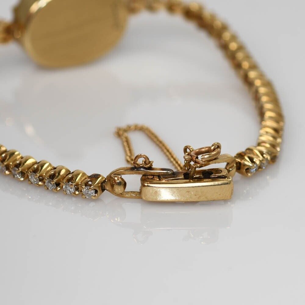 14K Yellow Gold Vintage Swiss Croton Diamond
