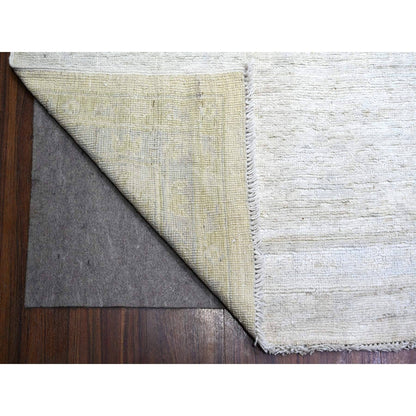 12'X15'10" Ivory Wool Hand Knotted Angora Oushak Oversized Rug