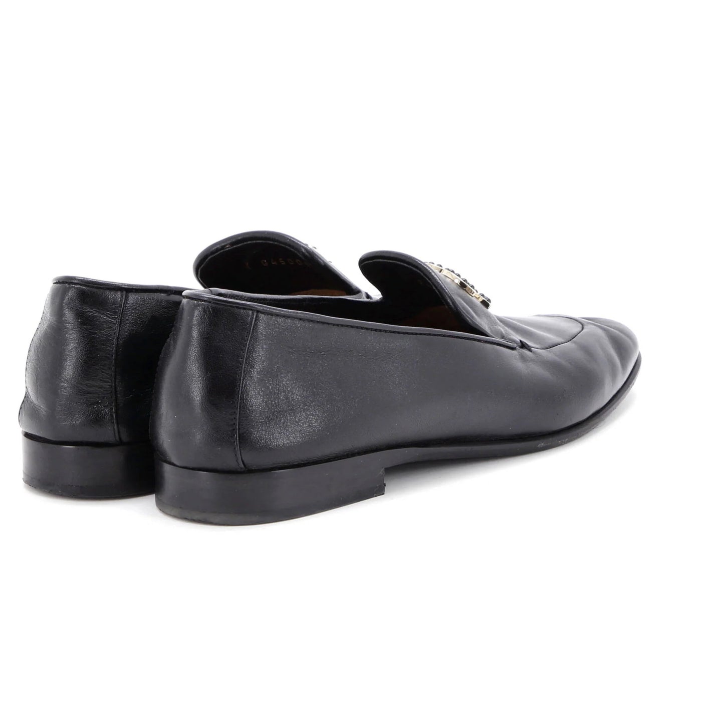 Chanel Women'S Cc Mocassin Loafers Leather With Metal