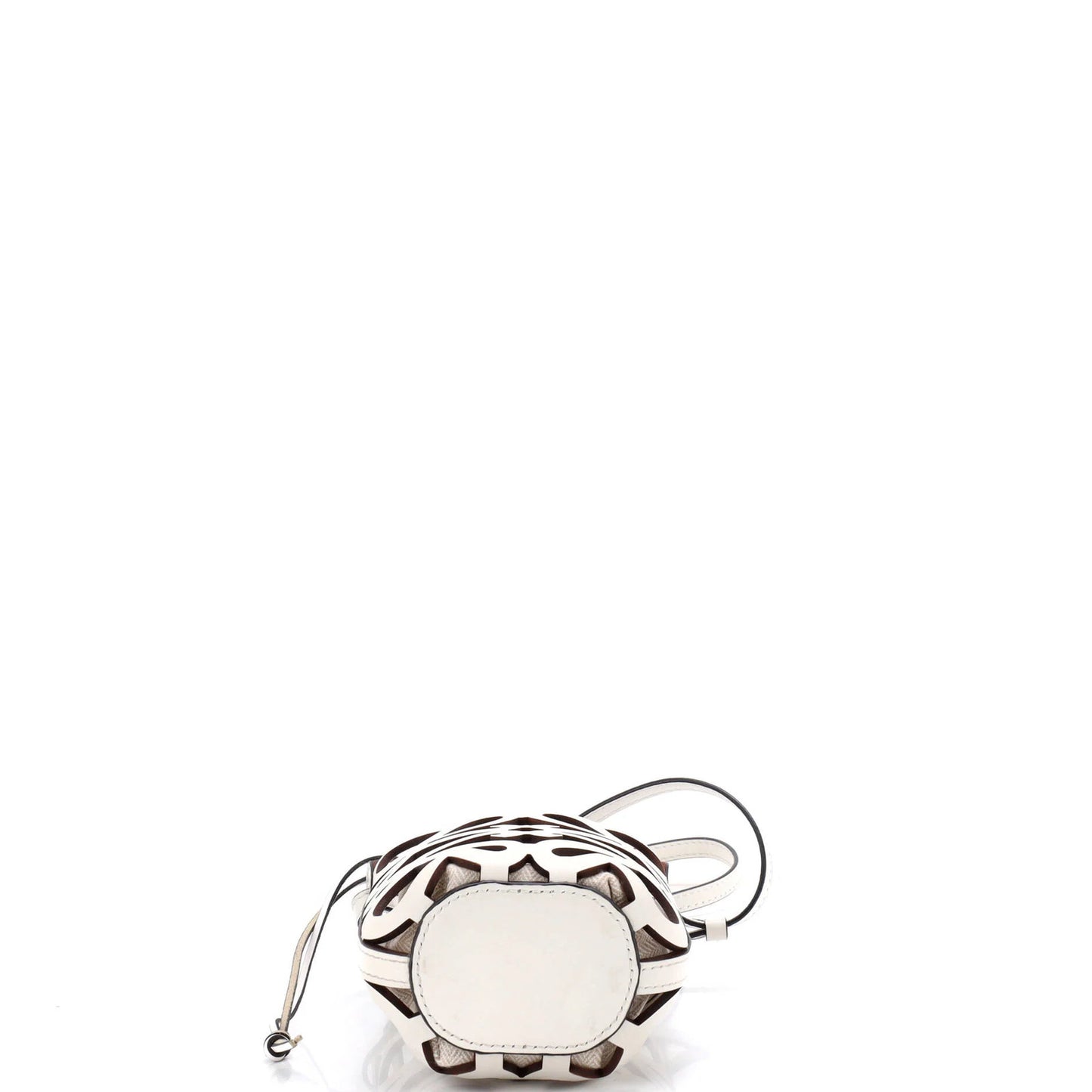Loewe Anagram Drawstring Bucket Crossbody Bag Leather With Canvas Mini