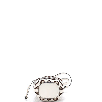 Loewe Anagram Drawstring Bucket Crossbody Bag Leather With Canvas Mini