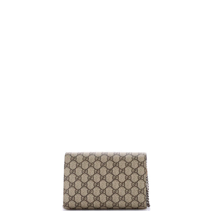 Gucci Dionysus Chain Wallet Gg Coated Canvas Small