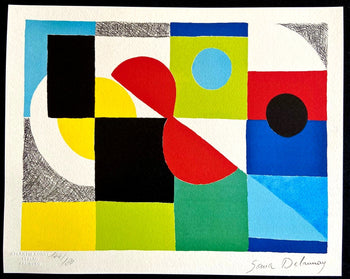 Sonia Delaunay Lithograph Coa Signed Op Numbered
